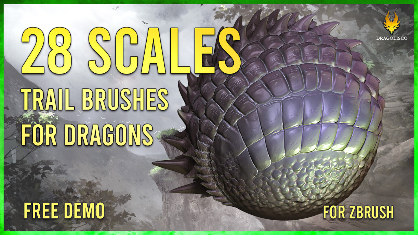 28 Trail Scales Brushes for dragons and other creatures