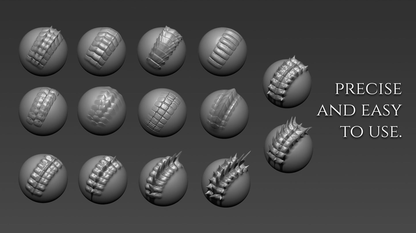 28 Trail Scales Brushes for dragons and other creatures