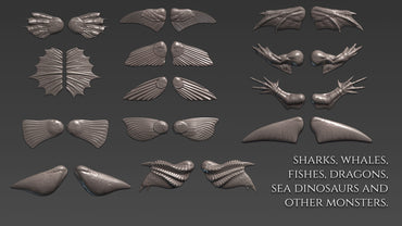 25 aletas para Zbrush y Blender