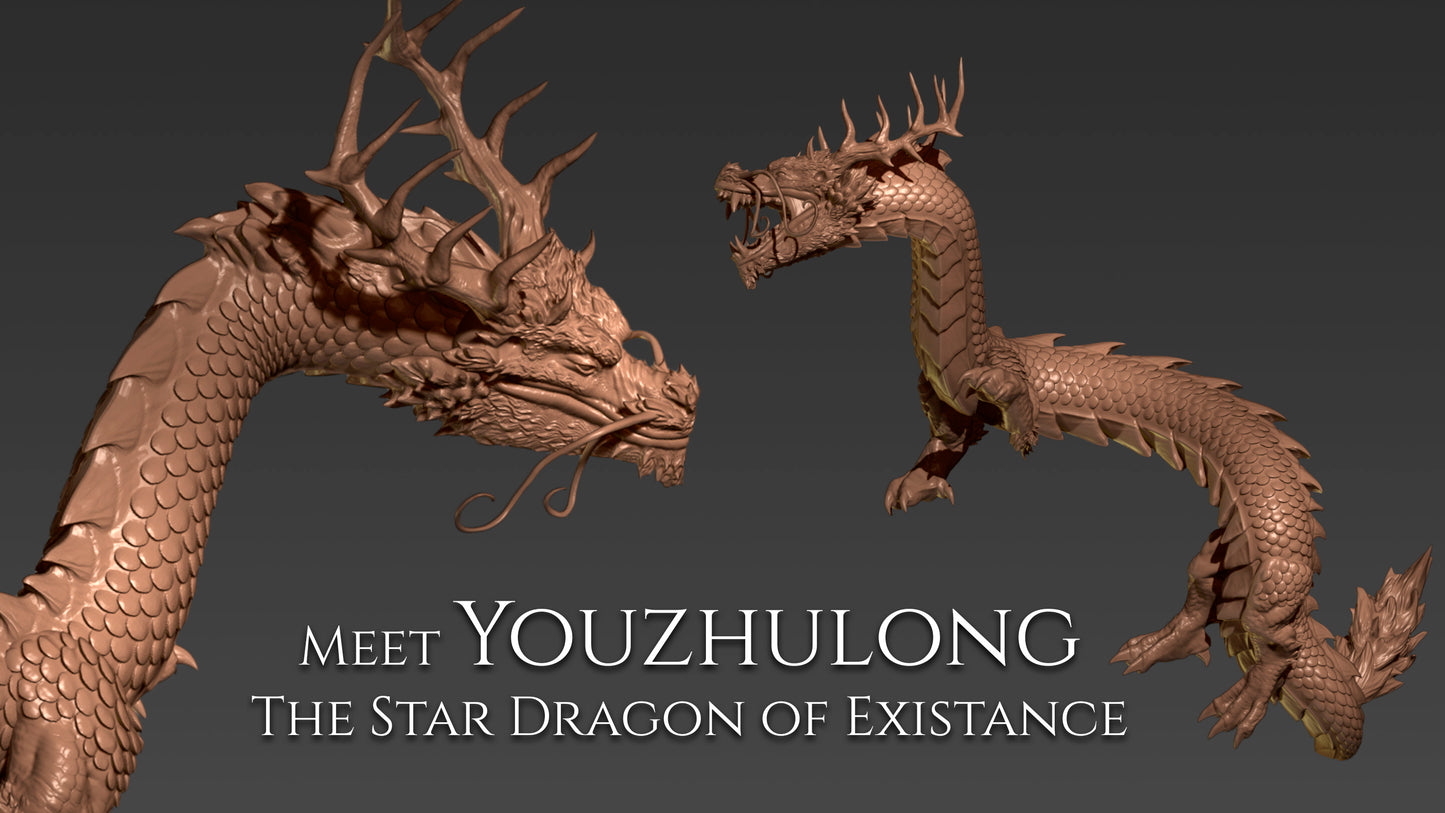 3 Asian Dragons curve brushes for Zbrush