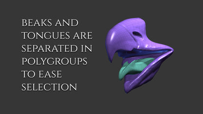 20 Beaks for Zbrush and Blender