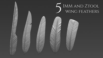 47 Feathers brushes PACK for Eagles, Dragons and Dinosaurs