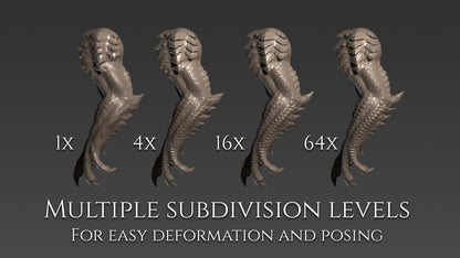 21 brazos y garras para dragones, dinosaurios y otras criaturas.