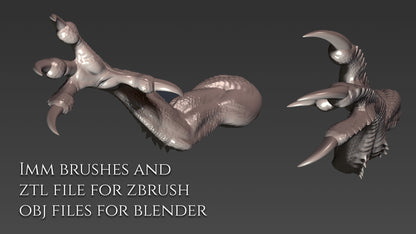 21 brazos y garras para dragones, dinosaurios y otras criaturas.