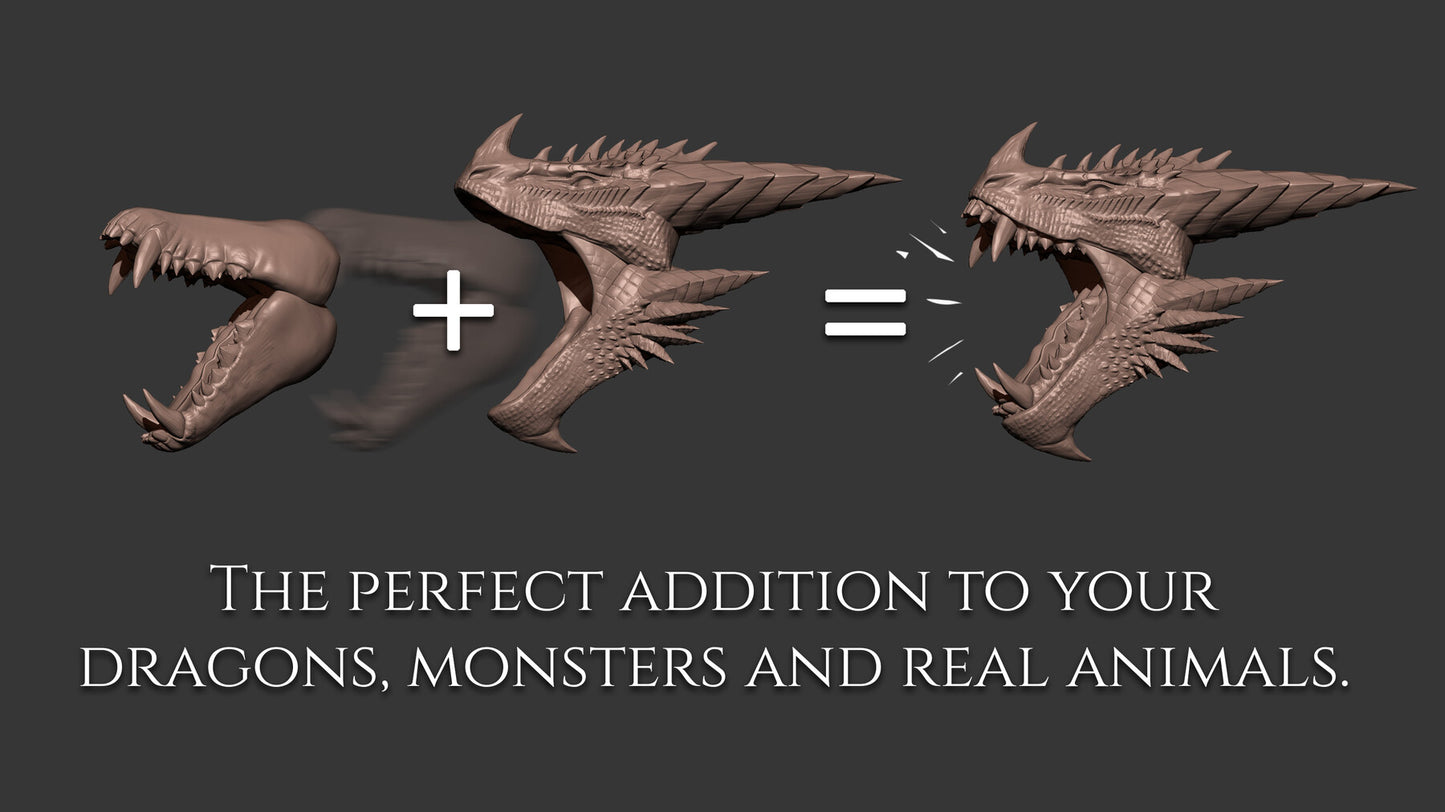 7 jaws, tongues and teeth for creatures